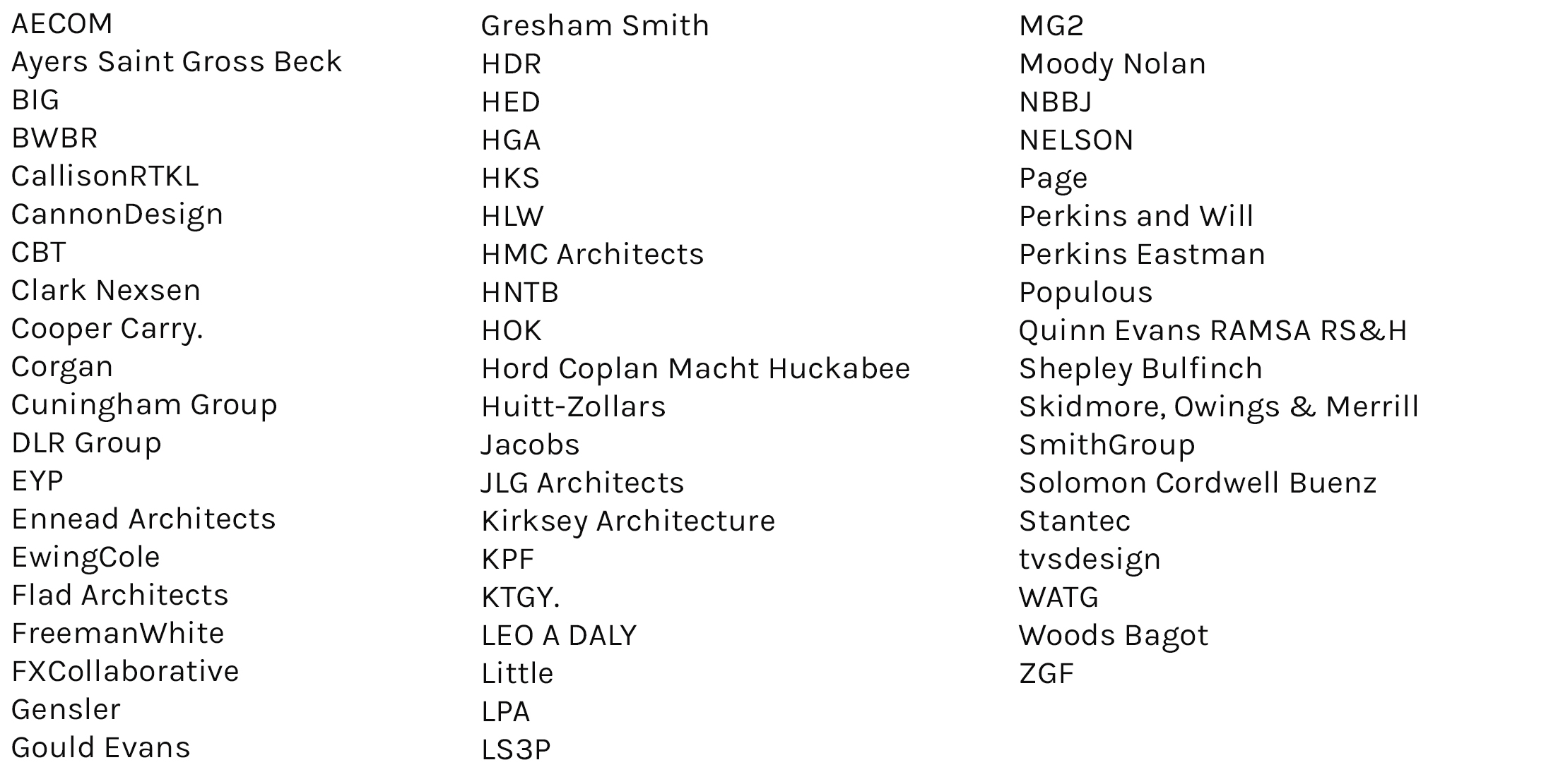 AIA Roundtable open letter firms listing SmithGroup