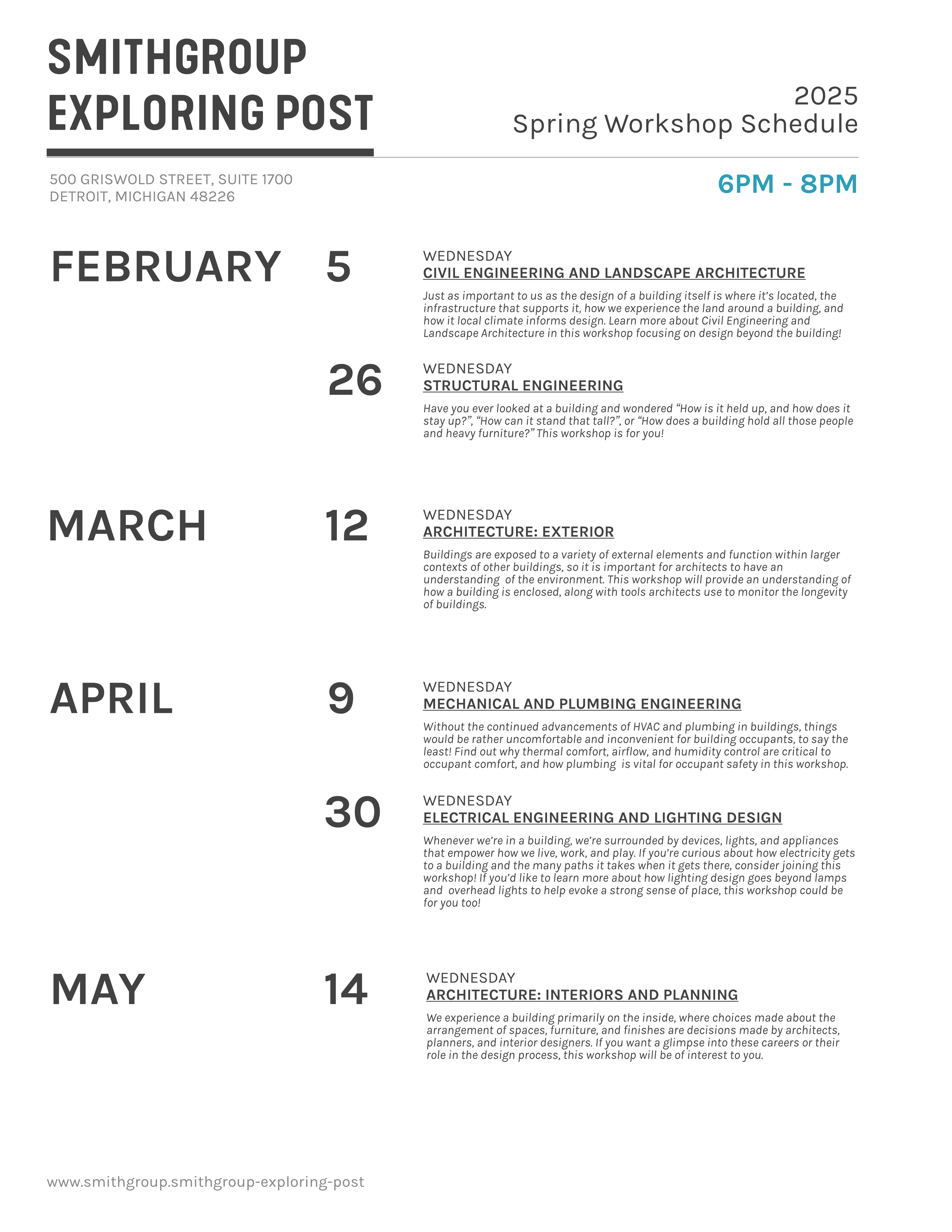 Exploring Post Schedule 2025