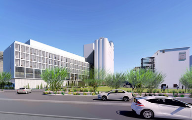 Hayden Flour Mill Redevelopment Tempe rendering Arizona Mixed-Use Hospitality SmithGroup Phoenix