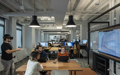 SmithGroup Detroit Interior Renovation Workplace Office Design Michigan Guardian Building