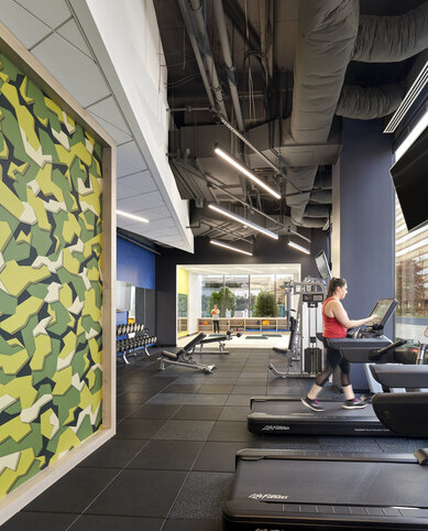 DEA Office Gym Treadmill Interior Design Washington DC SmithGroup