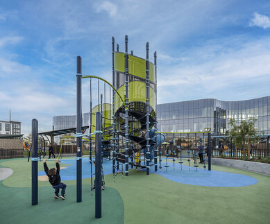 Photo of outdoor play space at South San Francisco Civic Center
