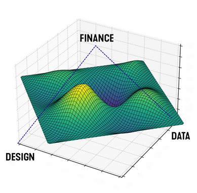 Parametric illustration of the Design-Data-Finance Triad