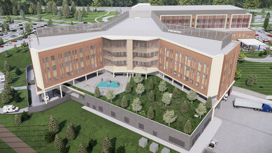 WakeMed Exterior BH Courtyard