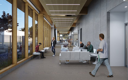 San Mateo Wellness Center interior rendering architecture health San Francisco
