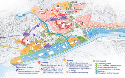 Danville plan map with recommendations