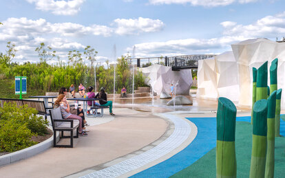 Photo of the Jim Engledow Commons play area in West Park